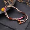 Strand Ldealway Store Bracciale alla moda da donna in corda intrecciata a mano marrone raffigurante una minoranza etnica retrò