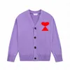 Amis Women Swegents Man Jumper Sweater Usisex Heart Pattern Design Luxury Amirs Sweater France Amis Cardigan Designer Sweatera6fw