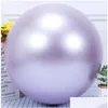 Party Decoration 50Pcs/Set 10Inch Glossy Decoration Metal Pearl Latex Balloons Thick Chrome Metallic Colors Inflatable Air Balls Globo Dhzef