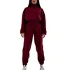 Calças femininas de duas peças mulheres 2 roupas meia zip oversized moletom jogger mulheres traje corporativo perde ternos de negócios jaqueta formal