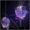 Party Decoration 10st Christmas LED Solar Aluminium Wine Ball Lamp Sinated Butterfly Hanging Ornament Chandelier för Drop D HomeForavor Dh5jl