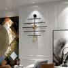 Väggklockor Creative Diamond Fashion Hanging Clock Personlig dekoration av vardagsrum och studera metallmodern inredning