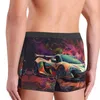 Sous-vêtements puissants sous-vêtements de voiture de sport peinture colorée néon classique impression shorts slips 3D pochette homme surdimensionné boxershorts