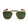 heiß verkaufte Top-Herren-Designer-Sonnenbrille für Männer, Frauen, Mann, polarisierte Sonnenbrille, mattes Chrom, Bajonett-Panzerglaslinse für Militärpiloten, quadratischer UVA/UVB-Schutz