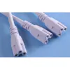 Verlichtingsaccessoires Netsnoer met stekker 1m 1,5m 1,8m Connector 2pins 3pins voor T8 T5 LED-buizen Geïntegreerde ondersteuning Lineaire lichtarmatuur Elektrische draad met 3ft 5ft 6ft