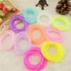 Toptan 20pcs Neon Floresan Aydınlık Silikon Bilezikler Bileklik Şeker Sakız Saç Bandı Unisex Bangles Kızarma Kauçuk Bilezik Moda Jewelrybraelets Yüksek