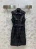 24 Trench Coats Femininos Trench Coat de comprimento médio com mangas destacáveis para um colete elegante e idade reduzida 1027