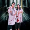 Halloween Costume Cosplay Costume Straight Halloween Cosplay Bloody Terror Nurse Doctor Clothing Men's And Women's Prom Clothing