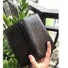 Wallets Design Luxury Men's Designer Clear Wallet Leisure Genuine Leather High-end Fashion Business Purse High-quality Hologram