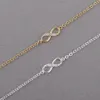 Chokers Kinitial Infinity Number 8 Chain Bracelet CZ Infinity Bracelets for Women Men Friendship Bracelets Bohemian Charm Jewelry 231027