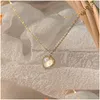Cor de ouro em forma de coração opala corrente pingente colar para mulheres temperamento jóias brilhante cristal presente de casamento entrega gota dhgarden otof3