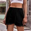 Shorts femininos mulheres casual denim verão cordão elástico cintura confortável jean com bolsos streetwear pantalones cortos