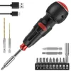 Electric Screwdriver 900mAh 3.6V Cordless Power Set Lightweight USB Rechargeable With LED Light And 13