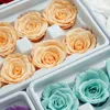 Decorative Flowers 3-5cm Preserved Roses Head Romantic Gift DIY Material Natural Rose Eternal Real Immortal Flower Home Decor