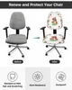 Chair Covers Flower Butterfly Mushroom Elastic Armchair Computer Cover Stretch Removable Office Slipcover Split Seat