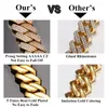 Chains Hip Hop Jewelry Fashion 18K Gold Plated Brass CZ Zircon Diamond Luxury Iced Out Miami Cuban Link Chain Necklace For Men Women