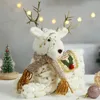 Juldekorationer älg Julfestdekorationsdockor Juldekoration för Tree Santa Claus Snowman Toys Figurines Decorazioni 231027