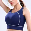 Yoga Outfit Femmes Racerback Soutien-gorge de sport sans fil Couverture complète Sous-vêtements légèrement rembourrés Plus Taille Bretelles réglables Entraînement actif 50E