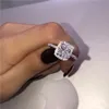 Choucong Pierścień obietnicy 925 Sterling Srebrna poduszka Cut 3ct Diamond zaręczyny Pierścienie dla kobiet mężczyzn biżuteria 276f