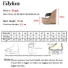 Hausschuhe Eilyken 2024 Sexy Super 18CM High Heels Plattform Keile Pinch Hausschuhe Frauen Sandalen Maultiere Schuhe Größe 35-42 231027