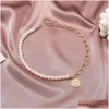 ペンダントネックレス女性のためのIrregar Pearl Choker 2021ヴィンテージ幾何学的ネックレス