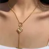 Collana di design loews Gioielli di lusso Accessori di punta Collane in oro incolore per le donne Design popolare Gioielli quadrati di alta qualità Regalo di Natale