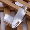 Bangle Promotions High Quality Fashion Silver Plated Women Solid Lady Jewelry Charm Big Cuff Men Bracelet Stamped B042