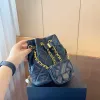 Borse di lusso Secchi Donna Tessuto Borsa di lusso Borsa a tracolla in pelle con coulisse Borsa Borse firmate di alta qualità Portafoglio secchiello Borsa da donna con custodia