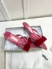 Sapatos de vestido Bowknot Envolto Cabeça Metade Chinelos Temperamento Francês Veludo Bombas Elegante Senhora Apontada Toe Stiletto Sandálias Mulheres