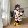 Manteau en duvet pour enfants, veste rembourrée en coton, Design Original fait maison, motif géométrique, vêtements d'extérieur pour garçons et filles, hiver 2024