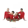 Bijpassende familie-outfits 2023 100% katoen Ouder-kind pyjama Winter Warm binnenshuis Kostuumset Vader Moeder Kinderen Kerstkleding 231027