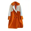 Wook Wool Blend's Plecee Overcoat Fuzzy Lapel Open Front Front Cardigan Puszysta długa kurtka płaszcza ciepła zimowa odzież wierzchnia Blend 231027