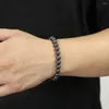 Strand 8mm Natuursteen Kralen Armband Amazoniet Amethisten Lava Stretch Armbanden Voor Vrouwen Mannen Fluwelen Pakket Tas Aangepaste Sieraden