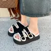 Sandals Woman Slippers Boots Winter Slingback Heels Close Toe Platform Shoes White Ladies Fluffy Snow Designer Fur High