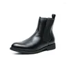 Ботинки 2023, мужская зимняя повседневная обувь, модная кожаная резиновая обувь высокого качества для верховой езды, Botas Hombre