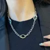 Designer boutique gåvor charmiga flickor ny stil brev hänge enkel kärlek halsband design för kvinnor romantiska gåva smycken lång kedja