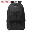 Torby na zewnątrz duży man podróżny plecak 50L 80L Outdoor Sport Waterproof Man Man Manage Plecaks Casual Oddzielne przedziały buta Bag biznesowy Q231028