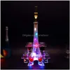 Bar Tools Party Decor Colorf Sparkling Eiffel Tower Cocktail Shelf Creative Charging Wine Cup Holder For Birthday Ktv Night Homefavor Dhqzr