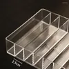 Pudełka do przechowywania 1PC przezroczyste plastikowe 7 -gridowe pudełko do cieni do powiek