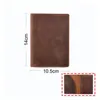 Wallets Men Genuine Leather Passport Cover Solid Credit ID Card Case Holder Business Unisex Travel Wallet