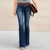 Damen Jeans Flare Hosen für Frauen 2023 Herbst Mid Rise Vintage Y2K Street Fashion Wide Leg Bell-Bottom Denim Hose