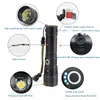 Flashlights Torches USB Rechargeable P50 LED Pocket Super Bright Outdoor Torch Charging Indicator Zoomable 5 Light Modes