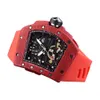 Montre de sport à Quartz pour hommes, personnalisée en forme de couteau, Grain de bois, rouge chinois