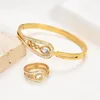 Hochzeit Ringe FYSARA Edelstahl Gold Farbe Glitter Armreifen Wasser Tropfen Zirkon Handgelenk Armband Für Frauen Aushöhlen Schmuck Festival