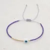 Easter Evil Eye Rainbow Bracelet Tiny String Simple Bracelets Adjustable For Women Men Miyuki Beads Proetction Luck Multicolor Fashion JewelryBracelets