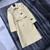 Projektantka Trench Płaszcz Kobiety Temperament Stylowy czarny płaszcz Odłączany z długim rękawem Lapel Kurtka Women Eleganckie płaszcze