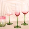 Wine Glasses Creative Medieval Cocktail Hand-Blown Gradient Dense Edge Goblet Crystal Glass Champagne Flutes Whiskey Beer Cup