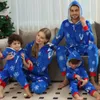 Familie Bijpassende Outfits Vrolijk Kerstfeest Winter Pyjama Set Rooster Print voor ouder kind Kleding Nachtkleding l231027