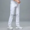 Herrenhosen für vier Jahreszeiten, weiße Herren-Jeans, modisch, lässig, klassischer Stil, schlanke, bequeme Denim-Hose, männliche Marke, fortschrittliche Stretch-Hose J231028