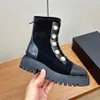 Designer Mulheres Pérola Botas Silhueta Meia Botas Tornozelo Martin Botas Stretch Alto Salto Sneaker Inverno Mulheres Sapatos Chelsea Motocicleta Equitação Tamanho 35-41